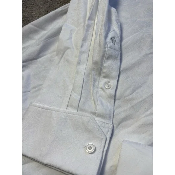 New Robert Graham XL Waycross Paisley Print Long Sleeve Shirt Classic Fit White - Picture 6 of 9